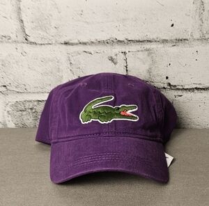 Lacoste Purple Crocodile Logo Baseball Cap Adjustable Strap Hat